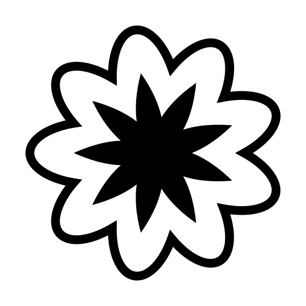 flower icon vector glyph symbol for