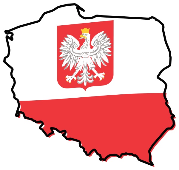 simplified map of poland outline