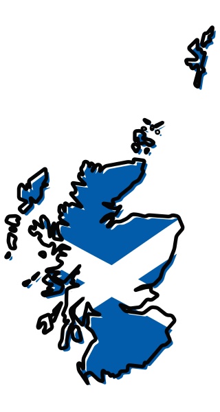 simplified map of scotland outline