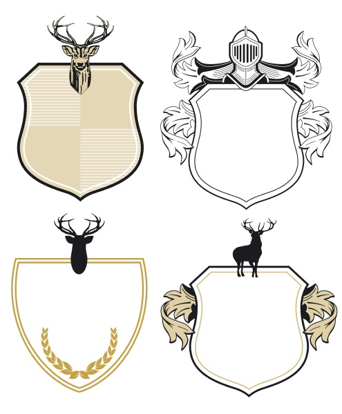 coat of arms and shields with