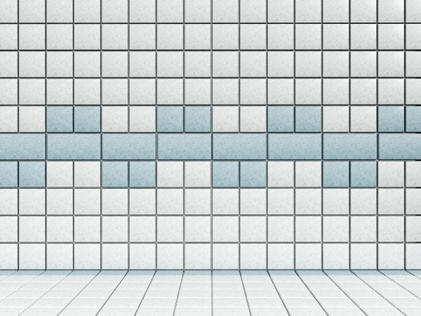 white and blue bathroom tiles
