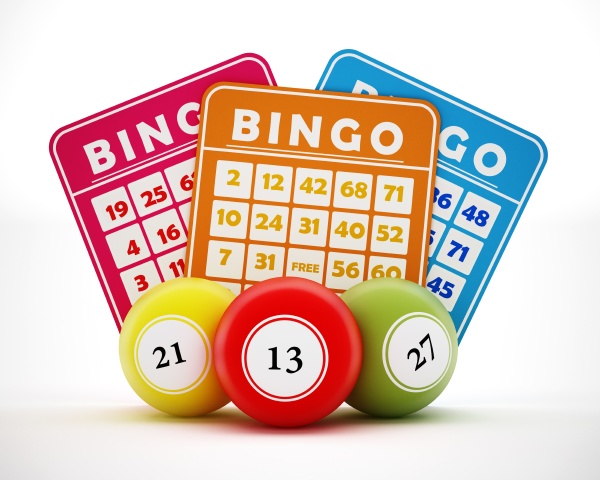 bingo balls and cards 3d