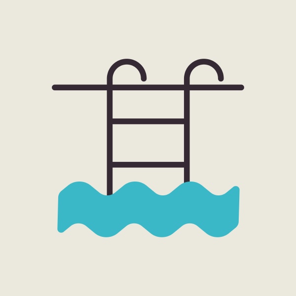swimming pool flat vector icon