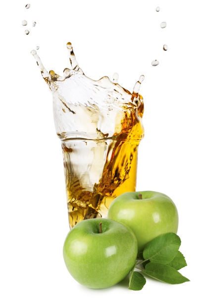 glass of apple juice with splash