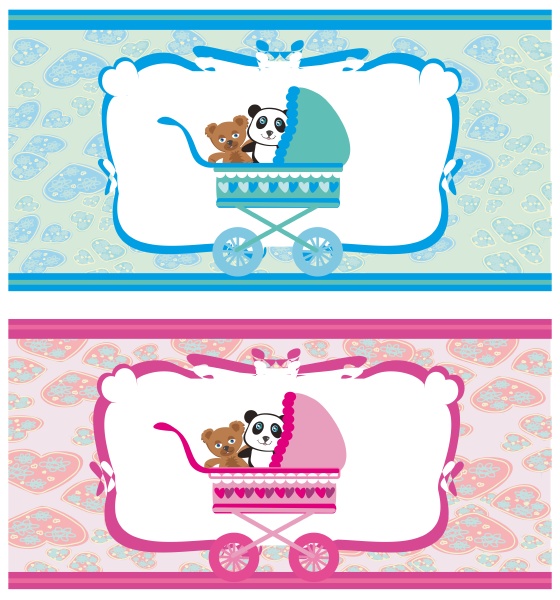 newborn set banners two colors for