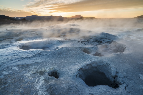 sunrise mount namafjall geothermal