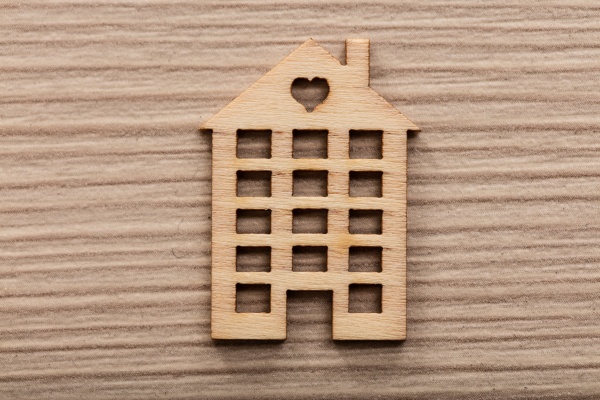little wooden house figure background or