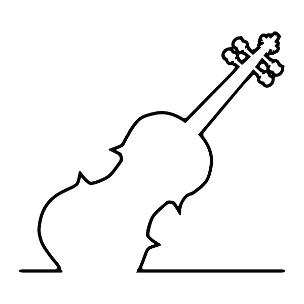 fiddle silhouette outline