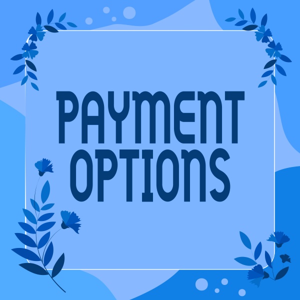 conceptual display payment options concept