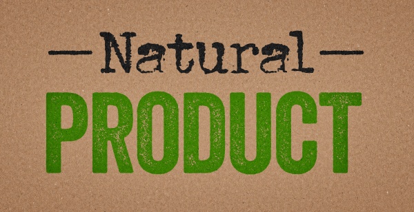 natural product written on a retro