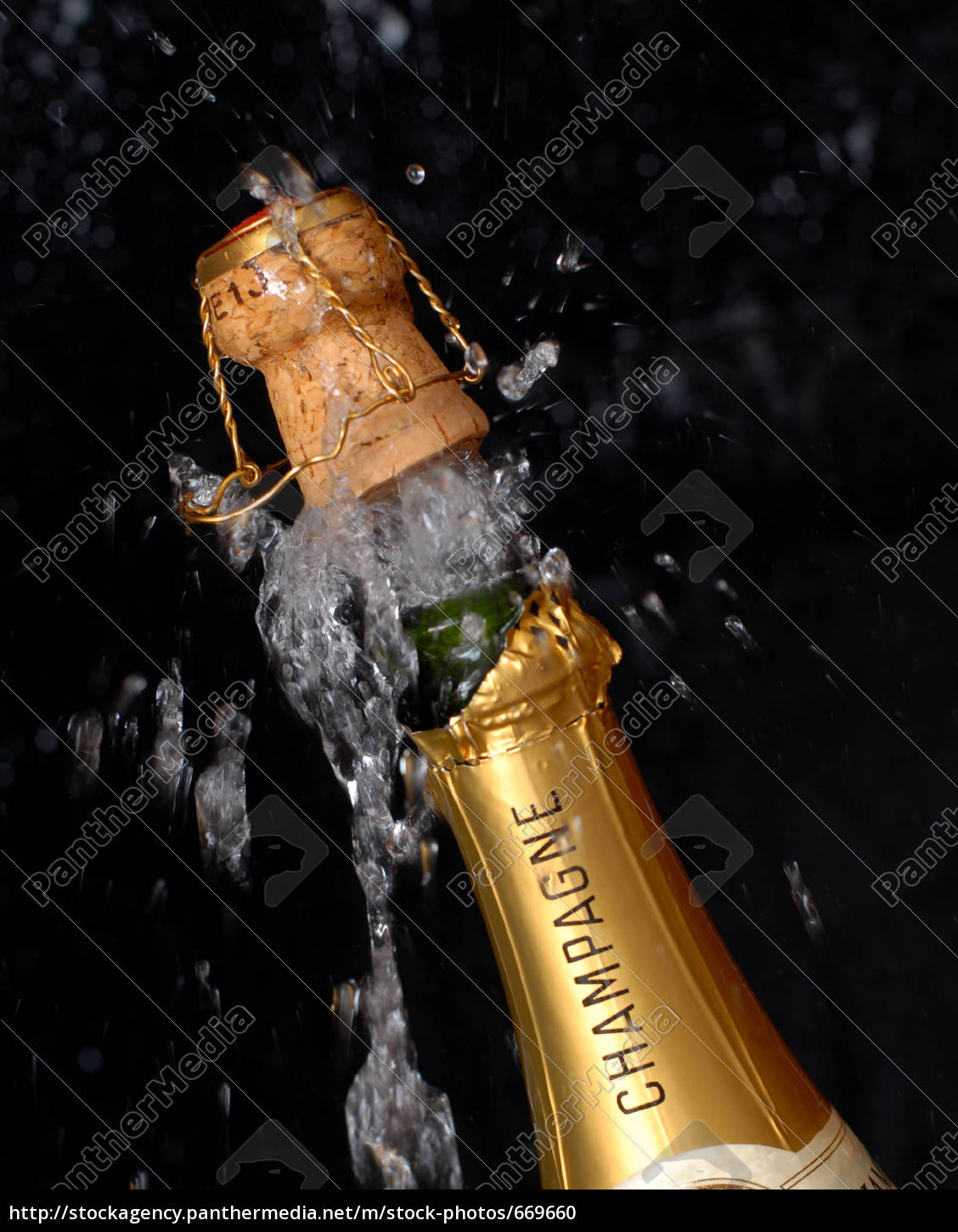 Popping Champagne Bottle Royalty Free Photo 669660