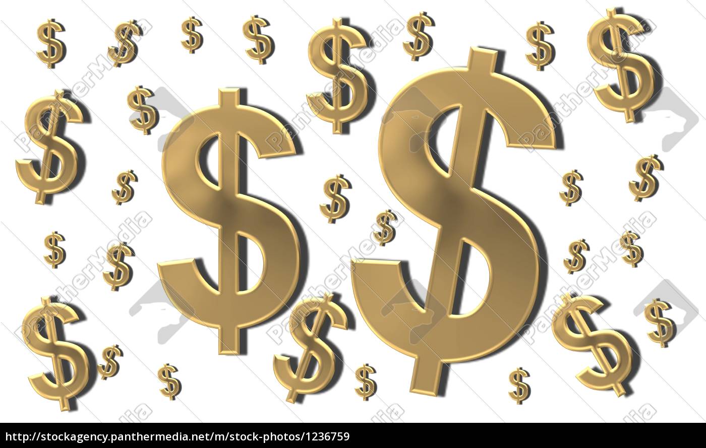 Flying Golden Dollar Symbols Royalty Free Image 1236759 Panthermedia Stock Agency