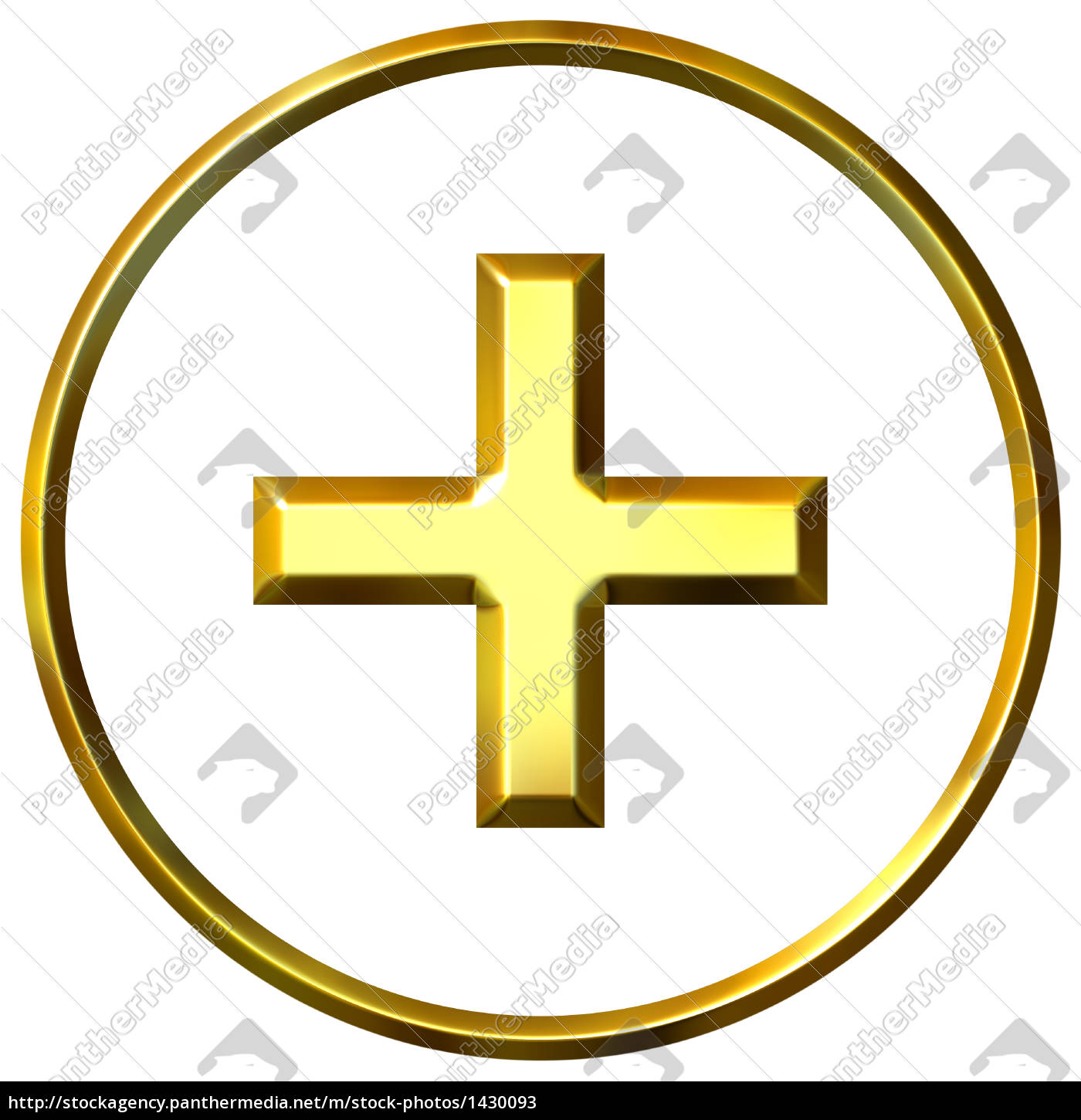 3d Golden Positive Energy Symbol Stock Photo 1430093 Panthermedia Stock Agency