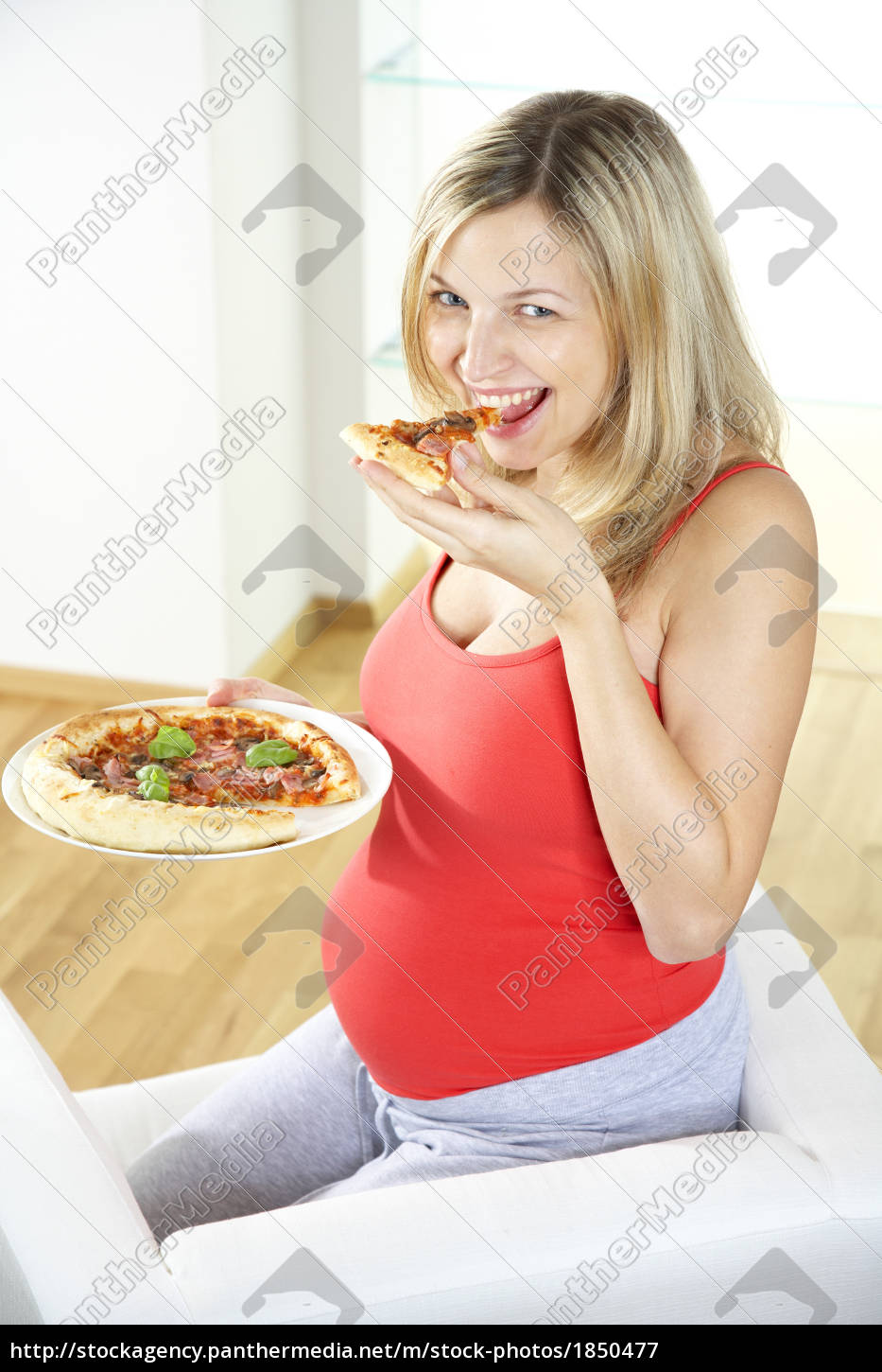 Stock Photo Eating Pizza