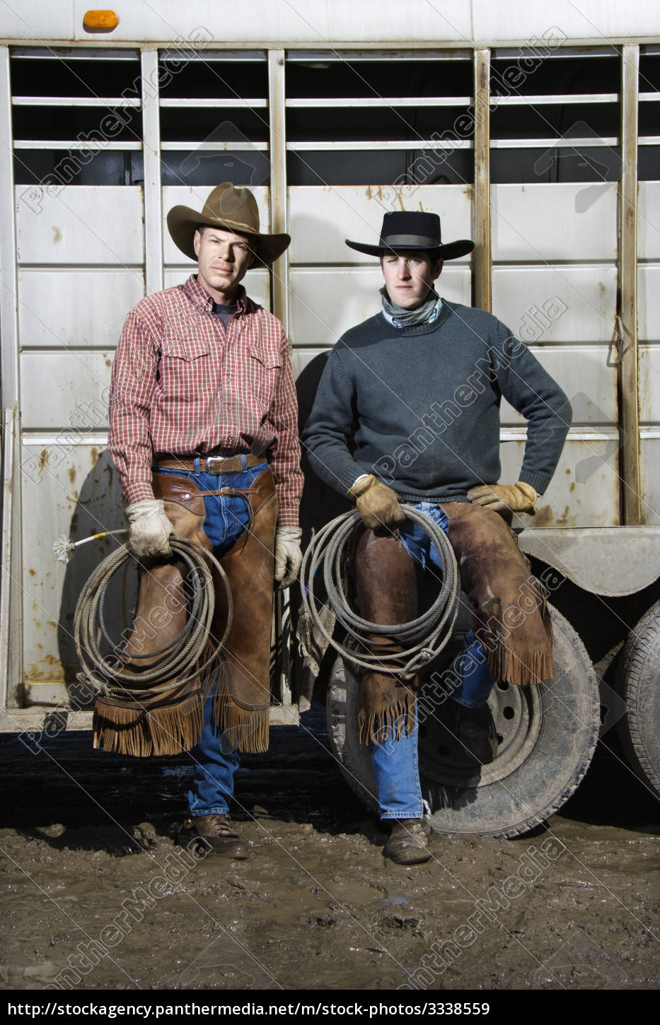 Two Men Wearing Cowboy Hats Holding Lariats Royalty Free Image 3338559 Panthermedia Stock 8713