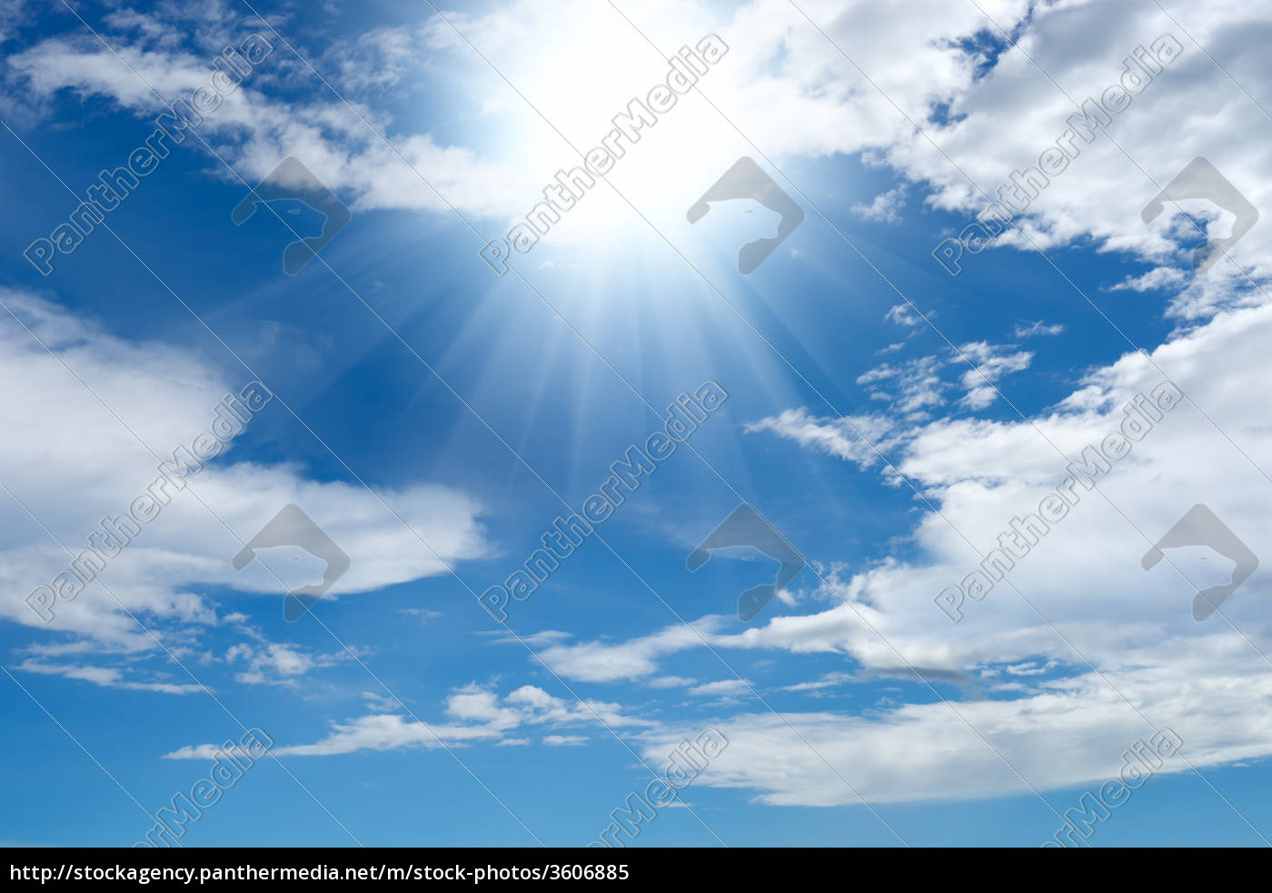 Bright Sun And Clouds Royalty Free Image Panthermedia Stock Agency