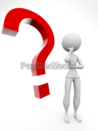 3d human with a red question mark - Stock Photo #3982939 | PantherMedia  Stock Agency