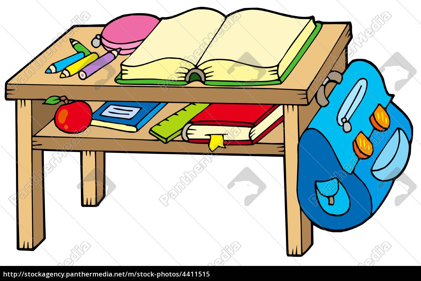 School Table Royalty Free Image Panthermedia Stock Agency