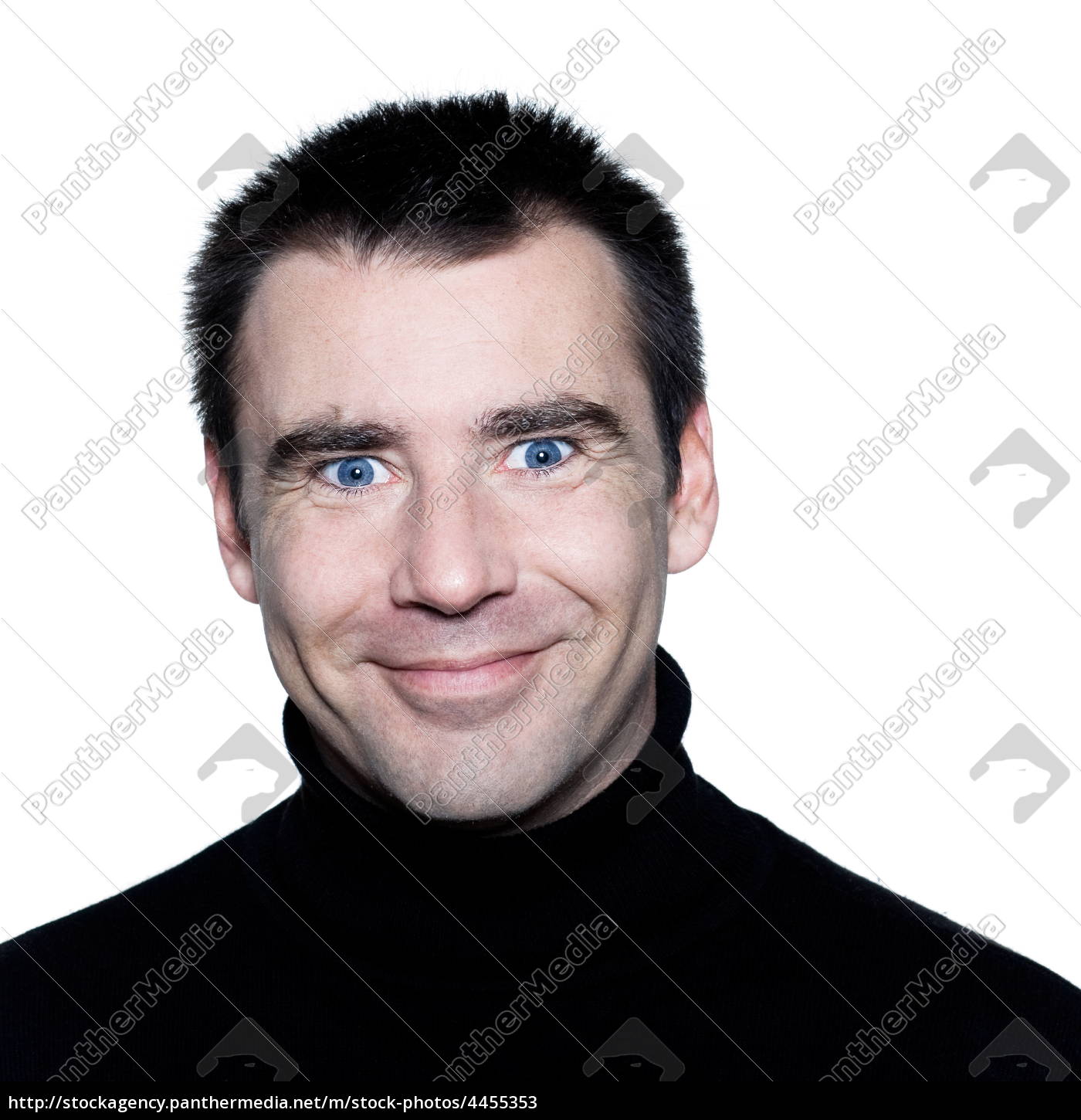 Stock Photo 4455353 Handsome Caucasian Man Blue Eyes Smiling Portrait