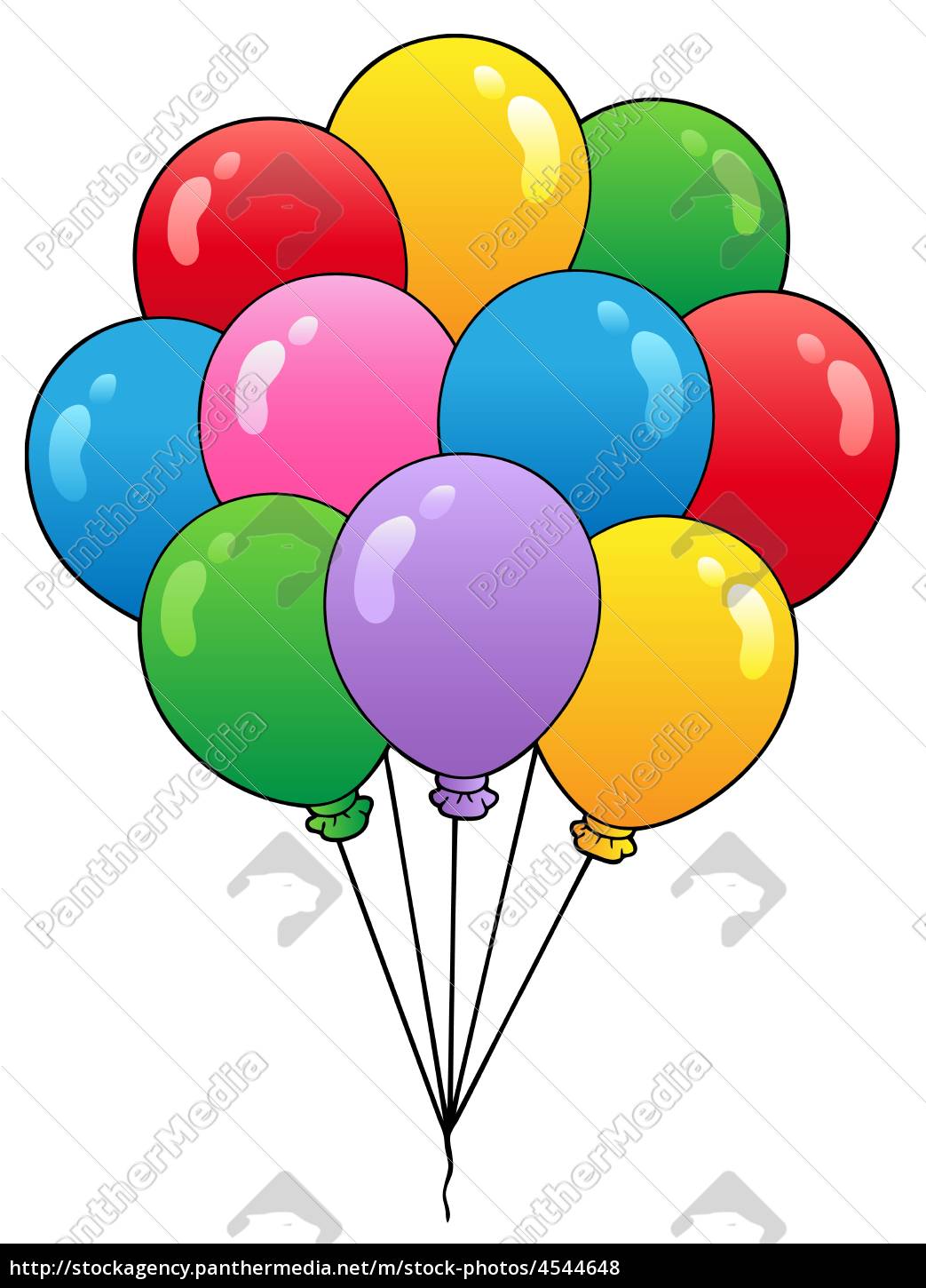 Group Of Cartoon Balloons 1 Royalty Free Photo Panthermedia Stock Agency