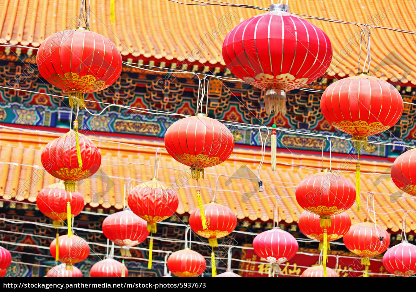 Oriental Lanterns for Asian temple - Stock Photo - #5937673 ...