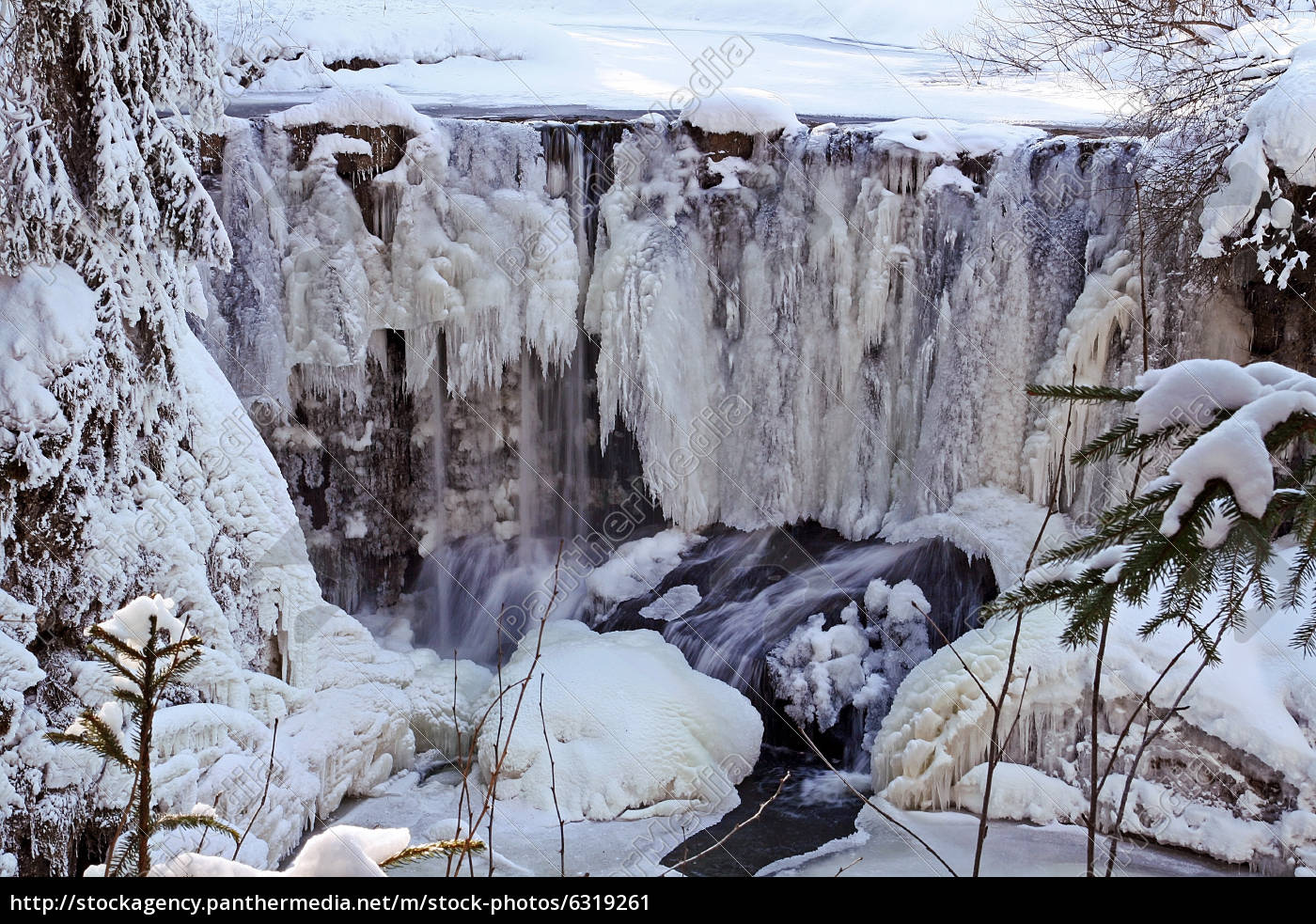 Ice Age At The Waterfall Stock Photo Panthermedia Stock Agency