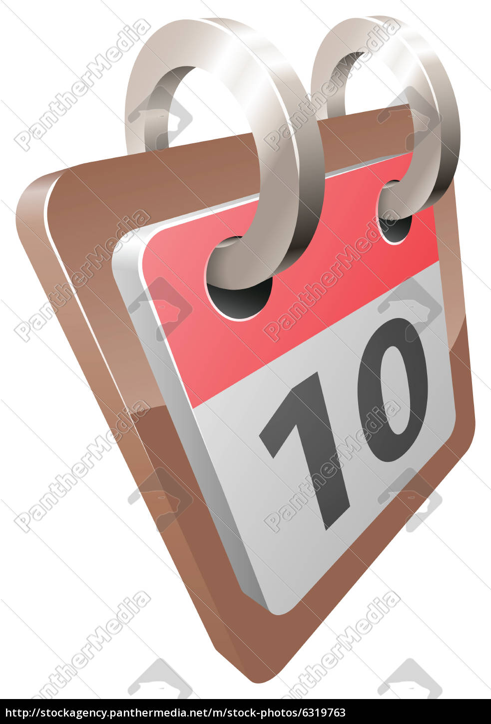 A Shiny Desk Calendar Vector Illustration Stock Photo 6319763