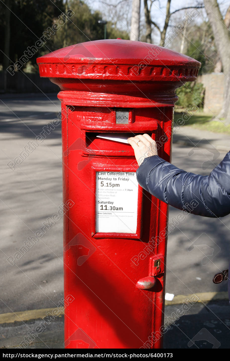 Traditional British red post box - Royalty free image ...