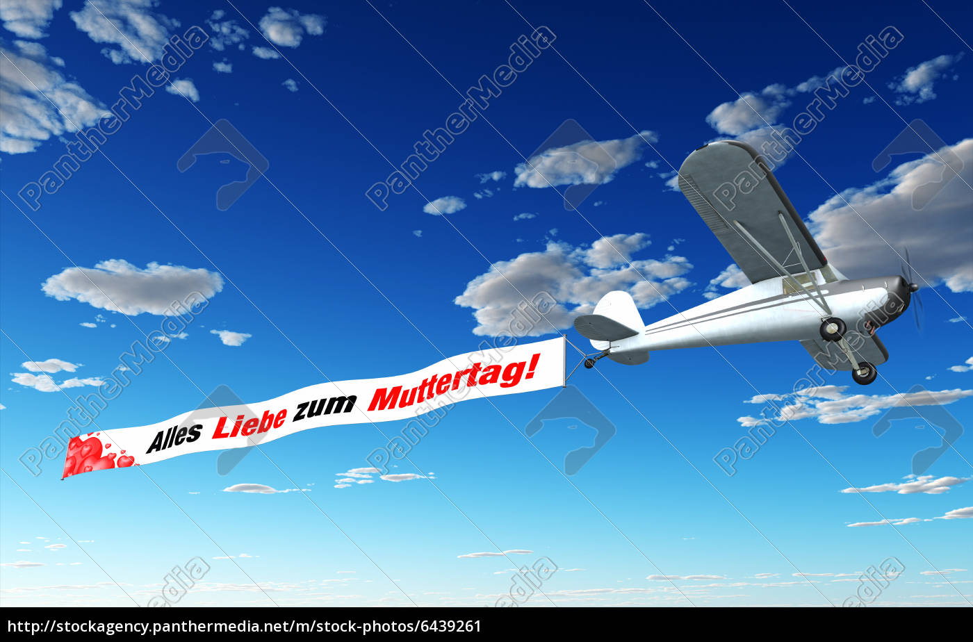 Airplane Banner All Love For Mother S Day Stock Photo Panthermedia Stock Agency