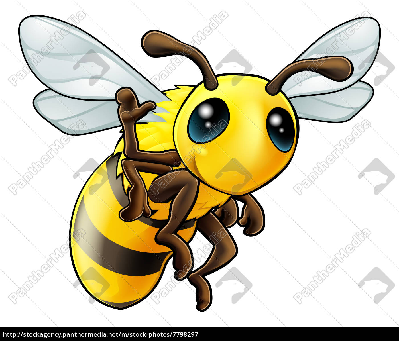 Happy Waving Cartoon Bee Stock Photo 7798297 Panthermedia Stock Agency To get more element free,please visit pikbest.com. https stockagency panthermedia net m stock photos 7798297 happy waving cartoon bee