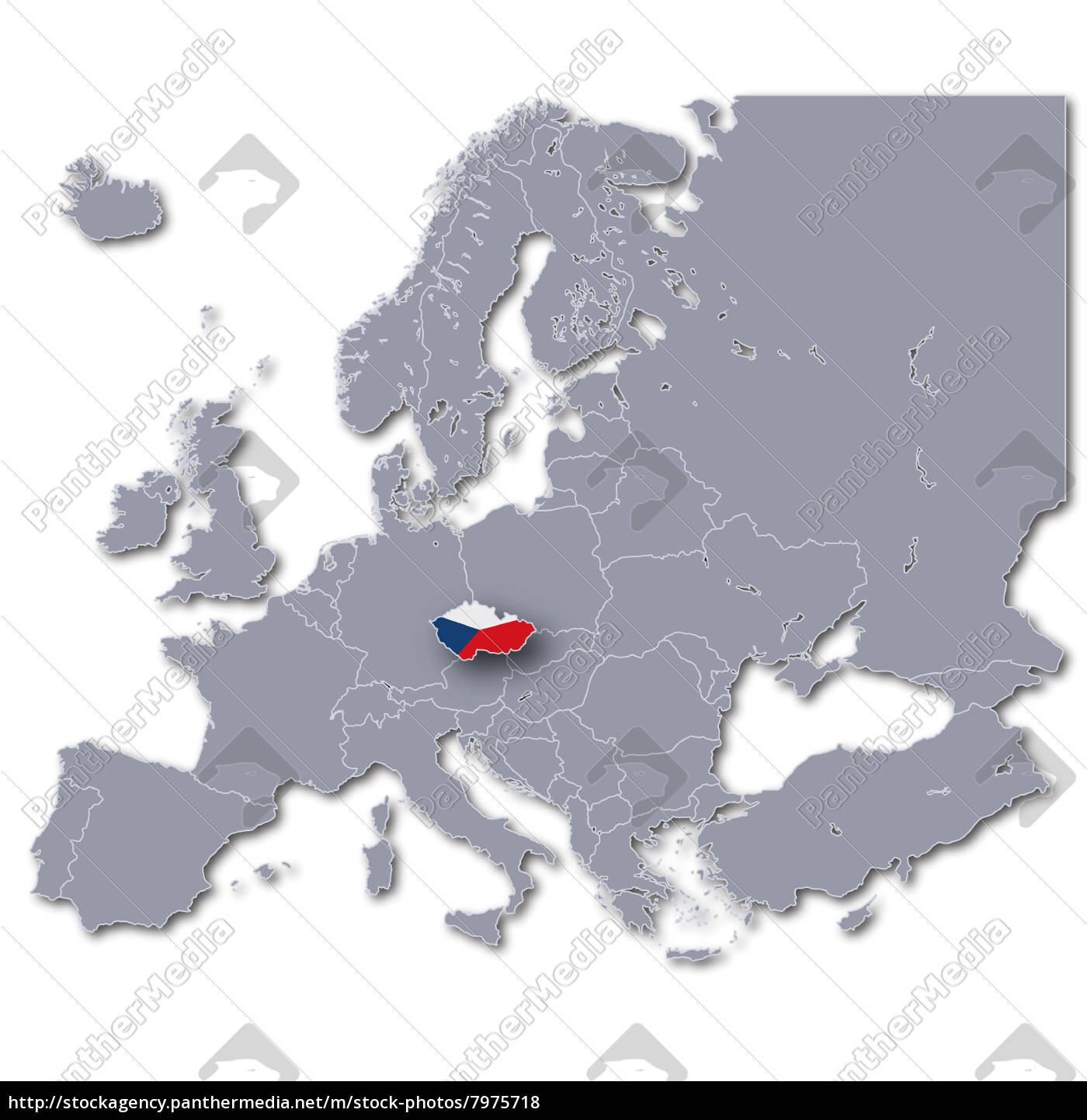 Europe Map Czech Republic Stock Image 7975718 Panthermedia