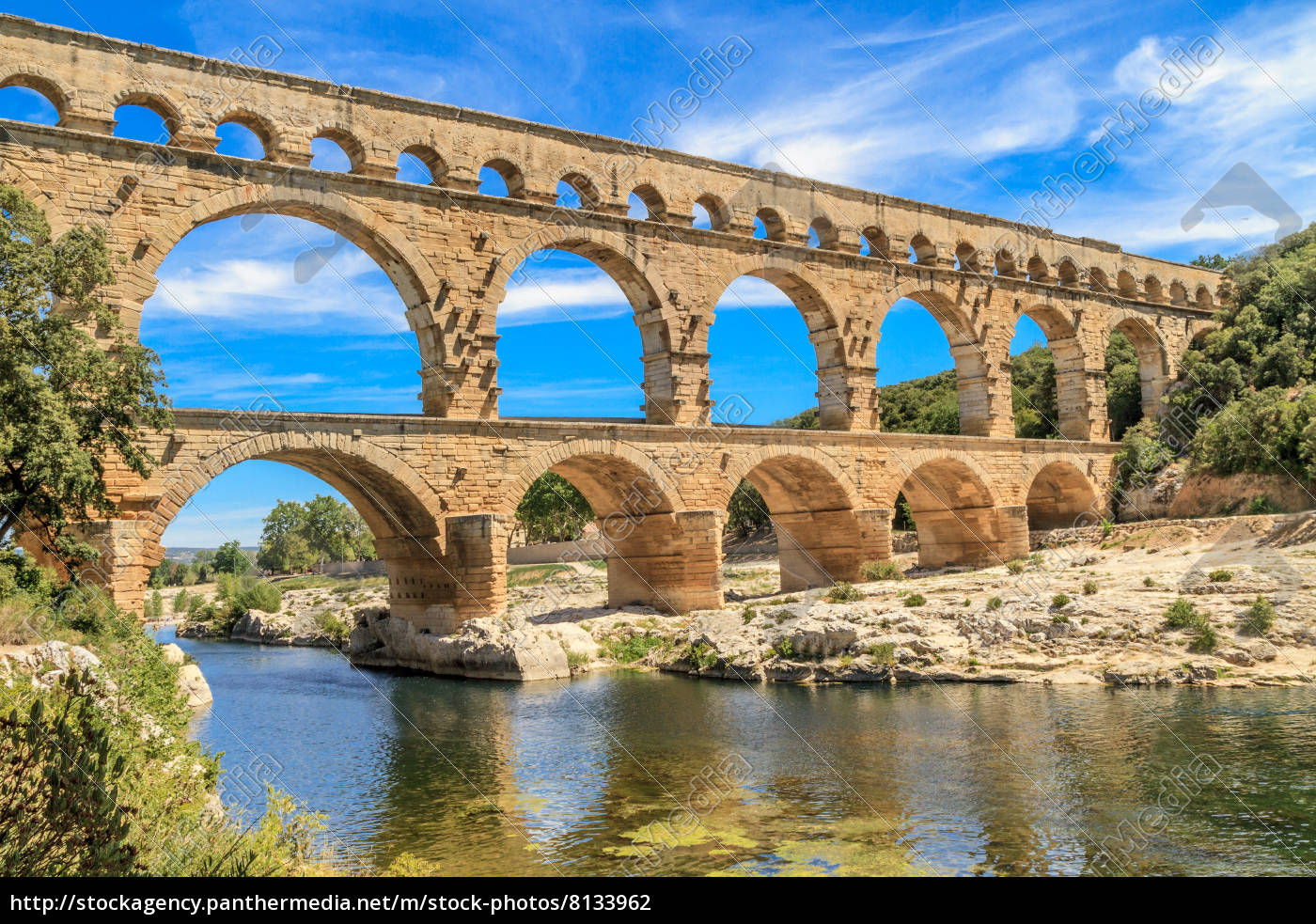 Pont du Gard Nimes Provence France - Stock image - #8133962 ...