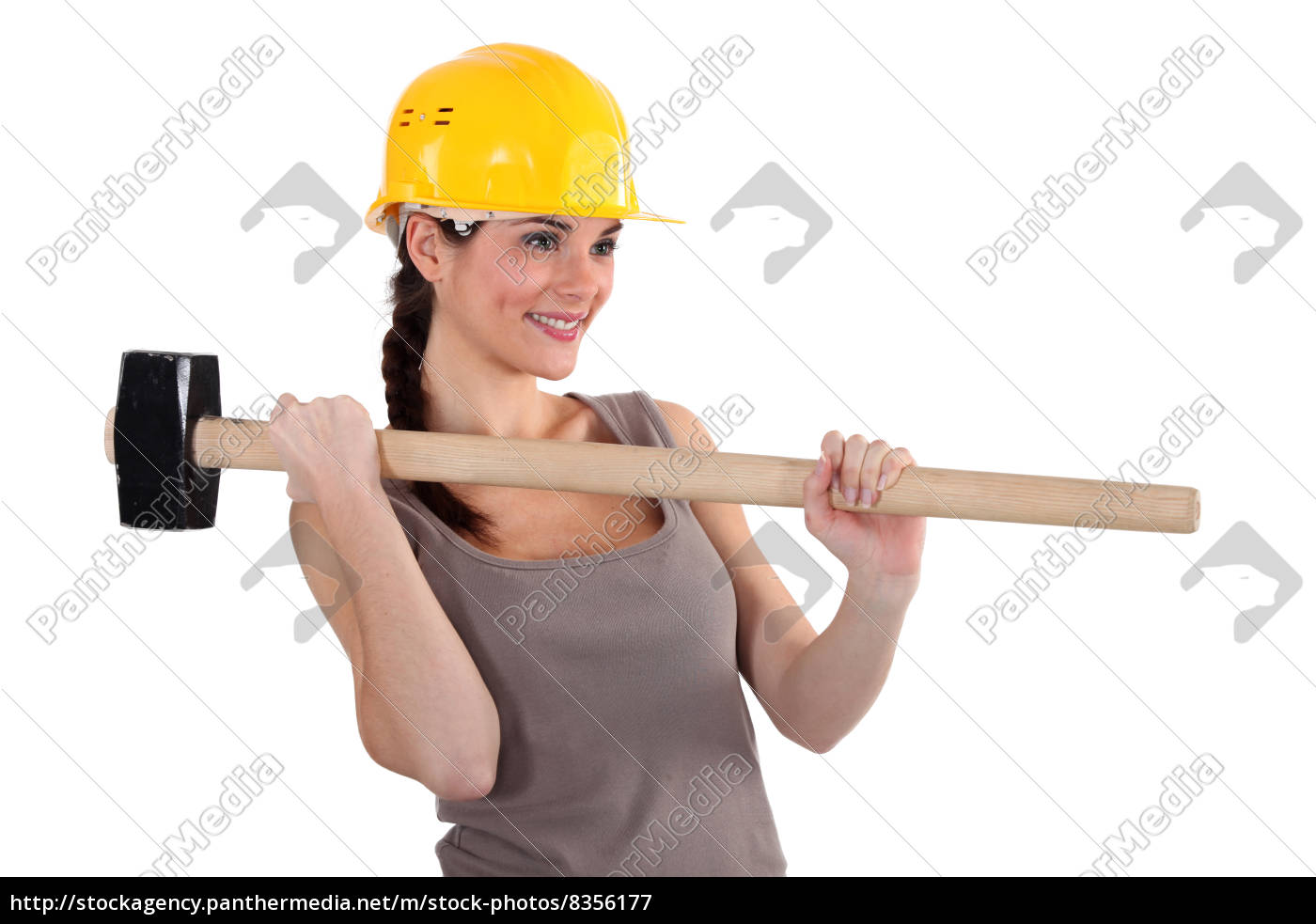Female construction worker