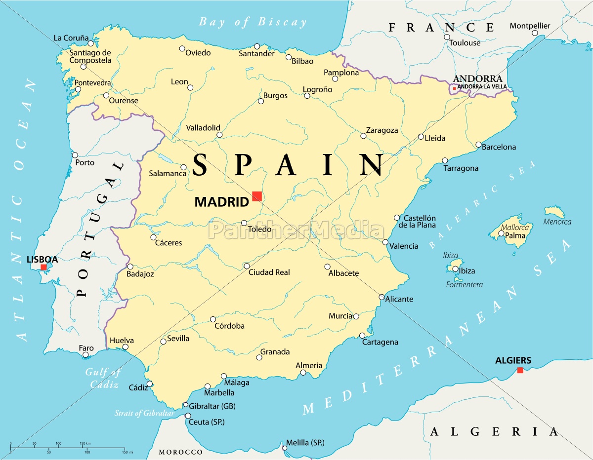 spanien på kort Spain Map Royalty Free Photo 9532540 Panthermedia Stock Agency spanien på kort