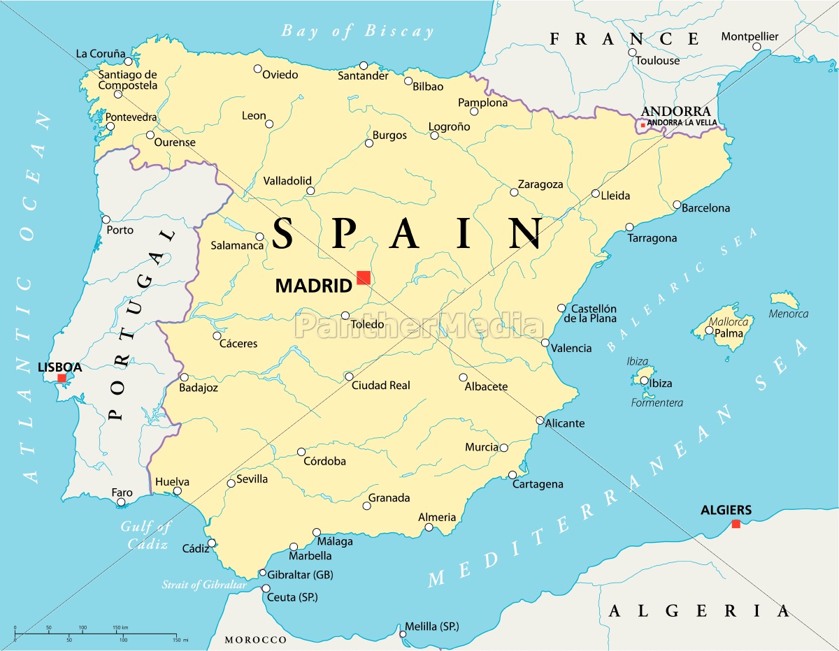 spaniens kort Spain Map Royalty Free Photo 9532540 Panthermedia Stock Agency spaniens kort