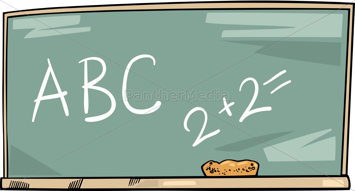 School Blackboard Cartoon Illustration Stock Image Panthermedia Stock Agency