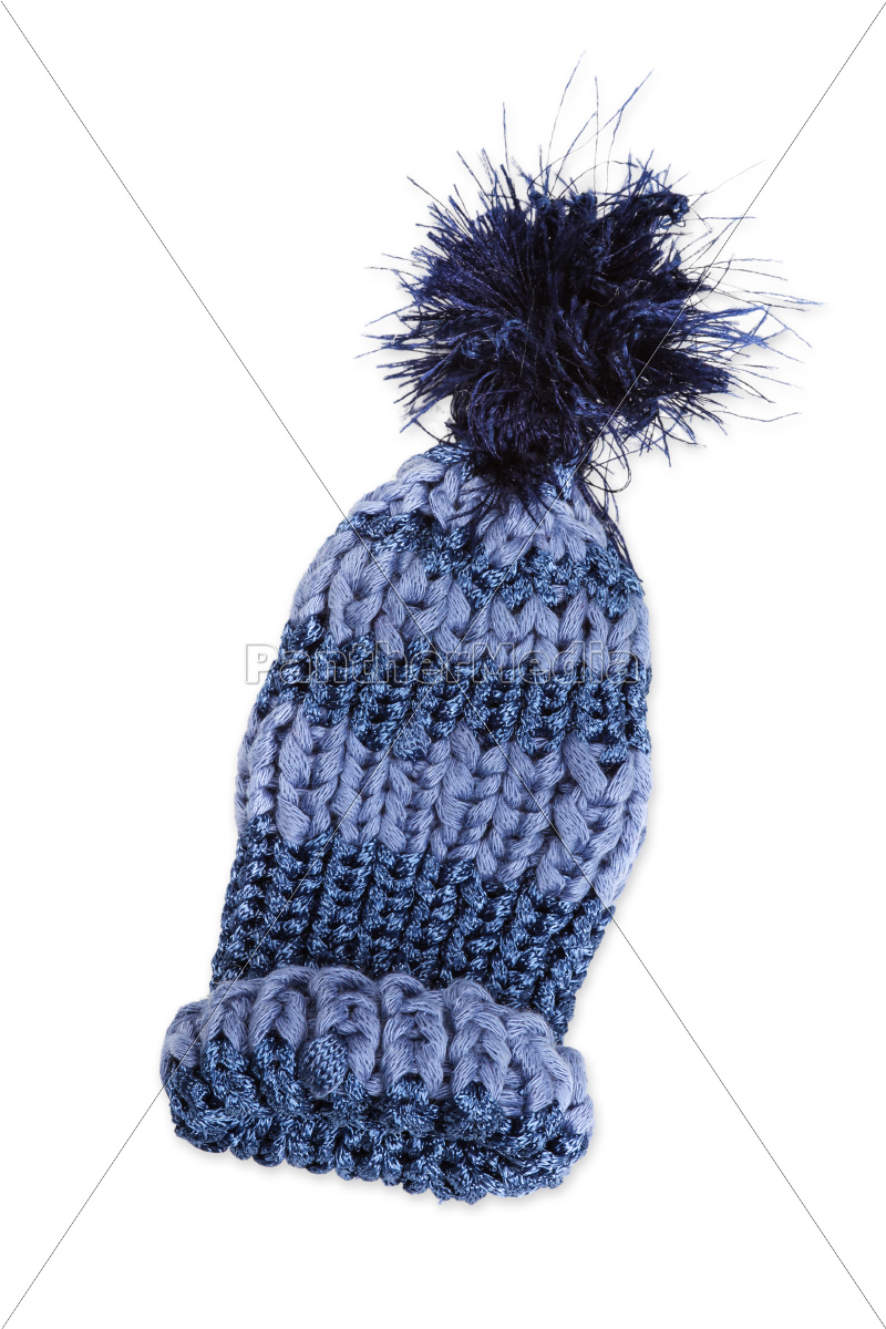 blue wooly hat