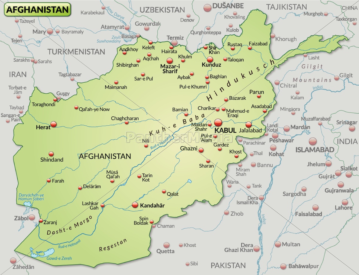 Географическая карта афганистана