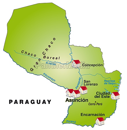 ~map Of Paraguay As Infographic In 10911528 Preview 
