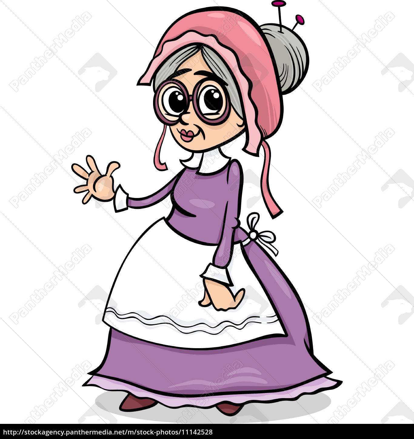 Fairy Tale Grandma Cartoon Illustration Royalty Free Photo 11142528 Panthermedia Stock Agency