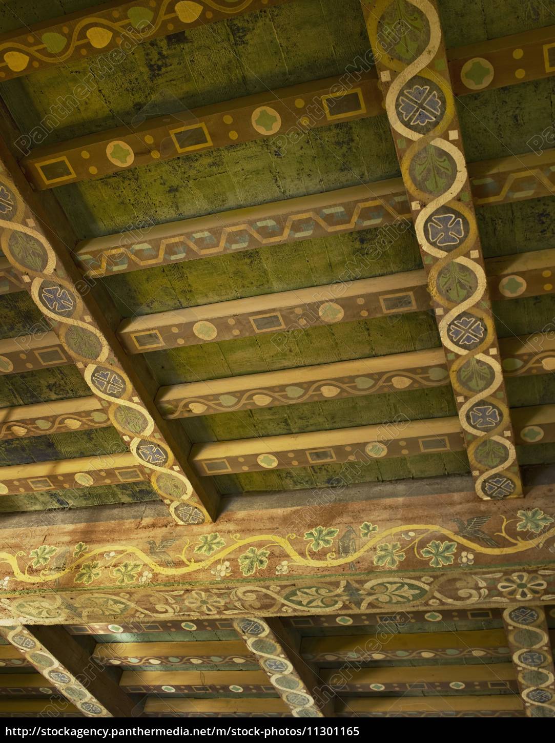 Royalty Free Image 11301165 Detail Hand Painted Ceiling Beams