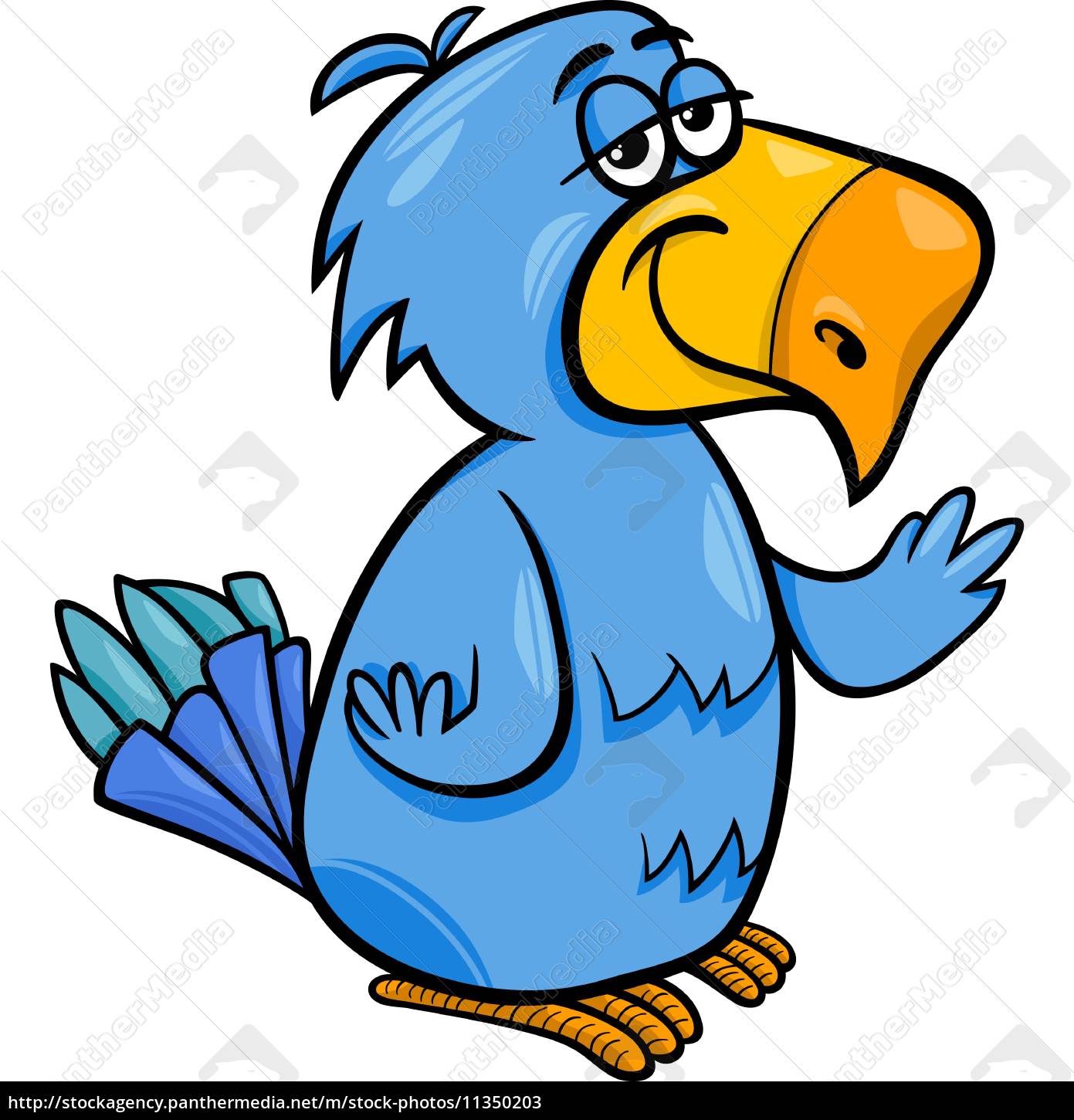 Funny Parrot Bird Cartoon Illustration Royalty Free Image 11350203 Panthermedia Stock Agency