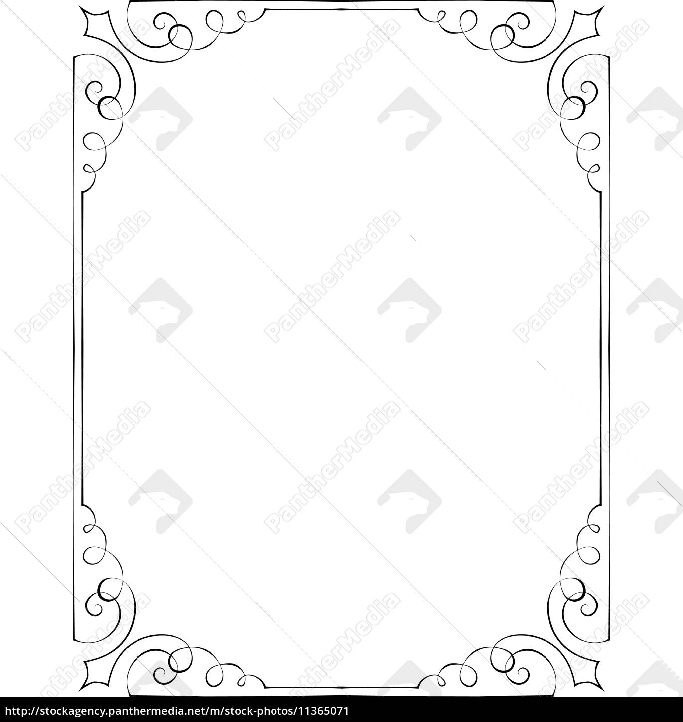 Vintage Vector Frame Royalty Free Image 11365071 Panthermedia Stock Agency