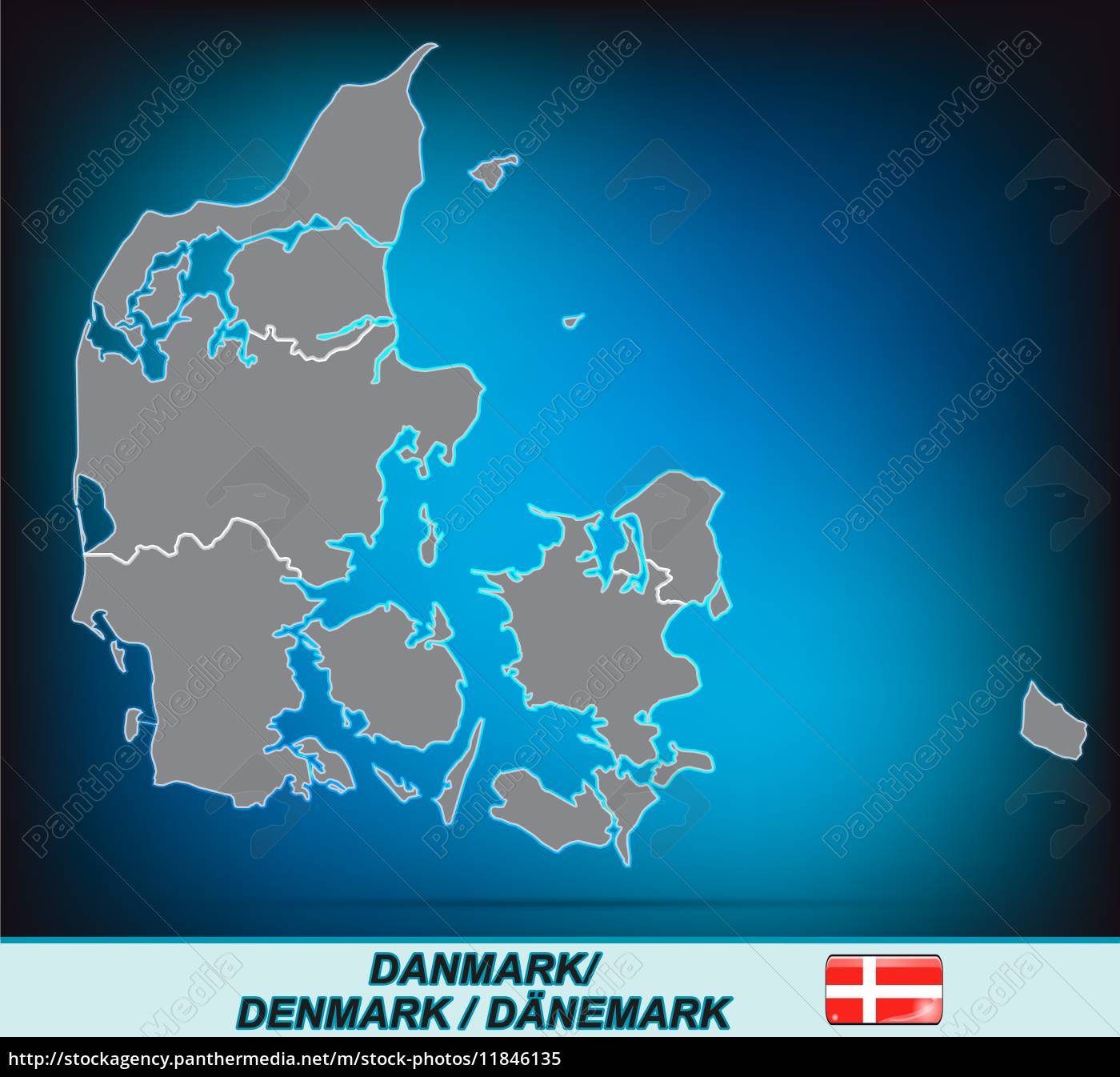 Map of Daenemark - Stock Photo #11846135 | PantherMedia Stock Agency