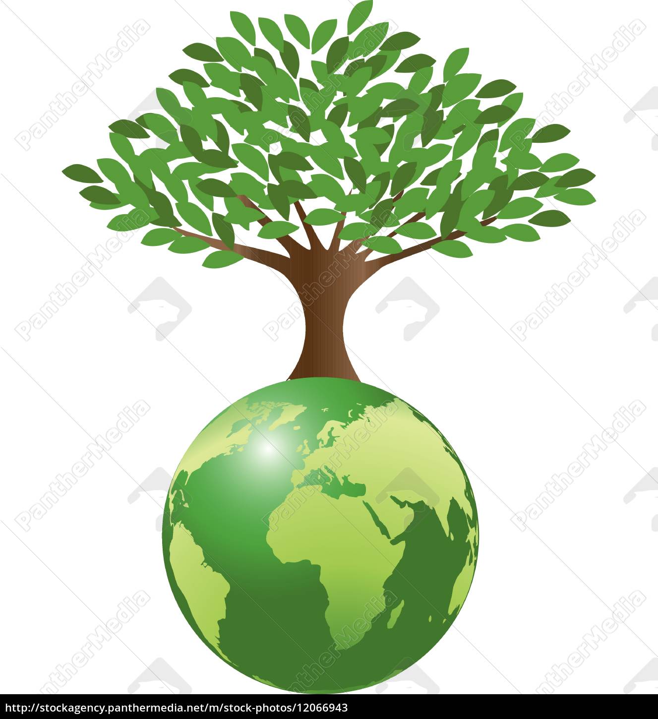 Earth With Tree As A Symbol Of Ecological Balance Stock Photo Panthermedia Stock Agency