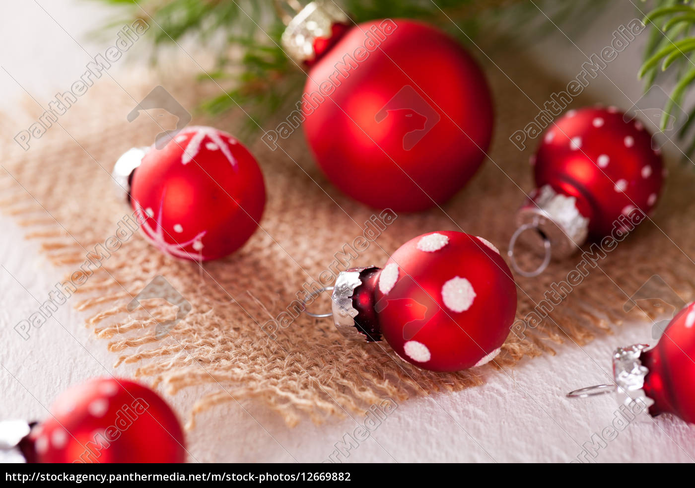 small red christmas ornaments