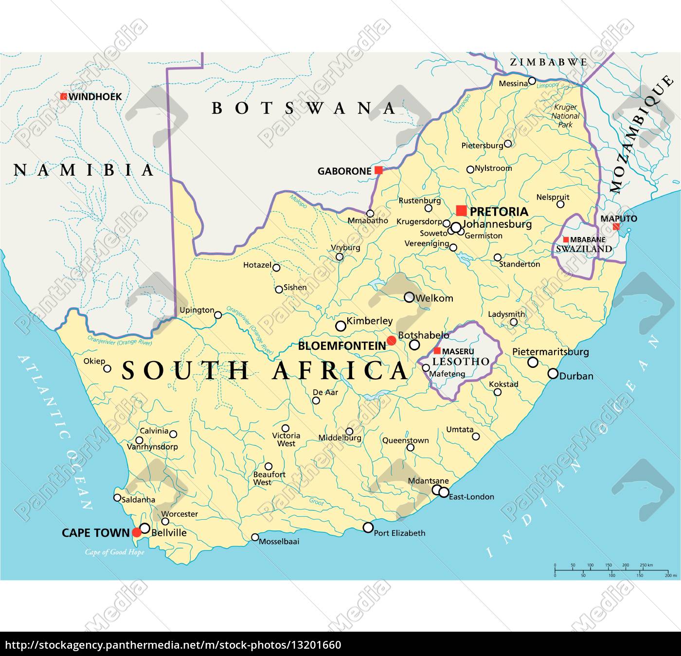 South Africa Political Map - Royalty free photo #13201660 ...