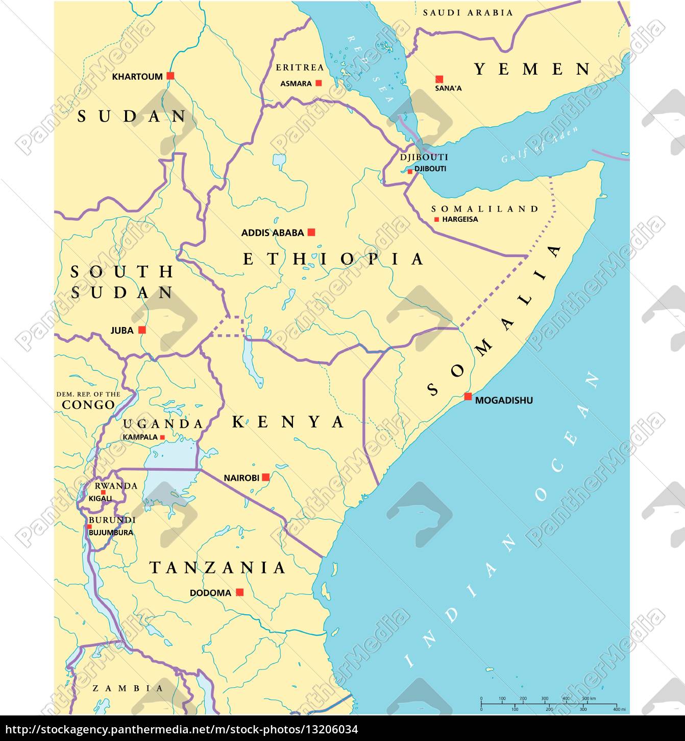 Map Of East Africa Printable 6375