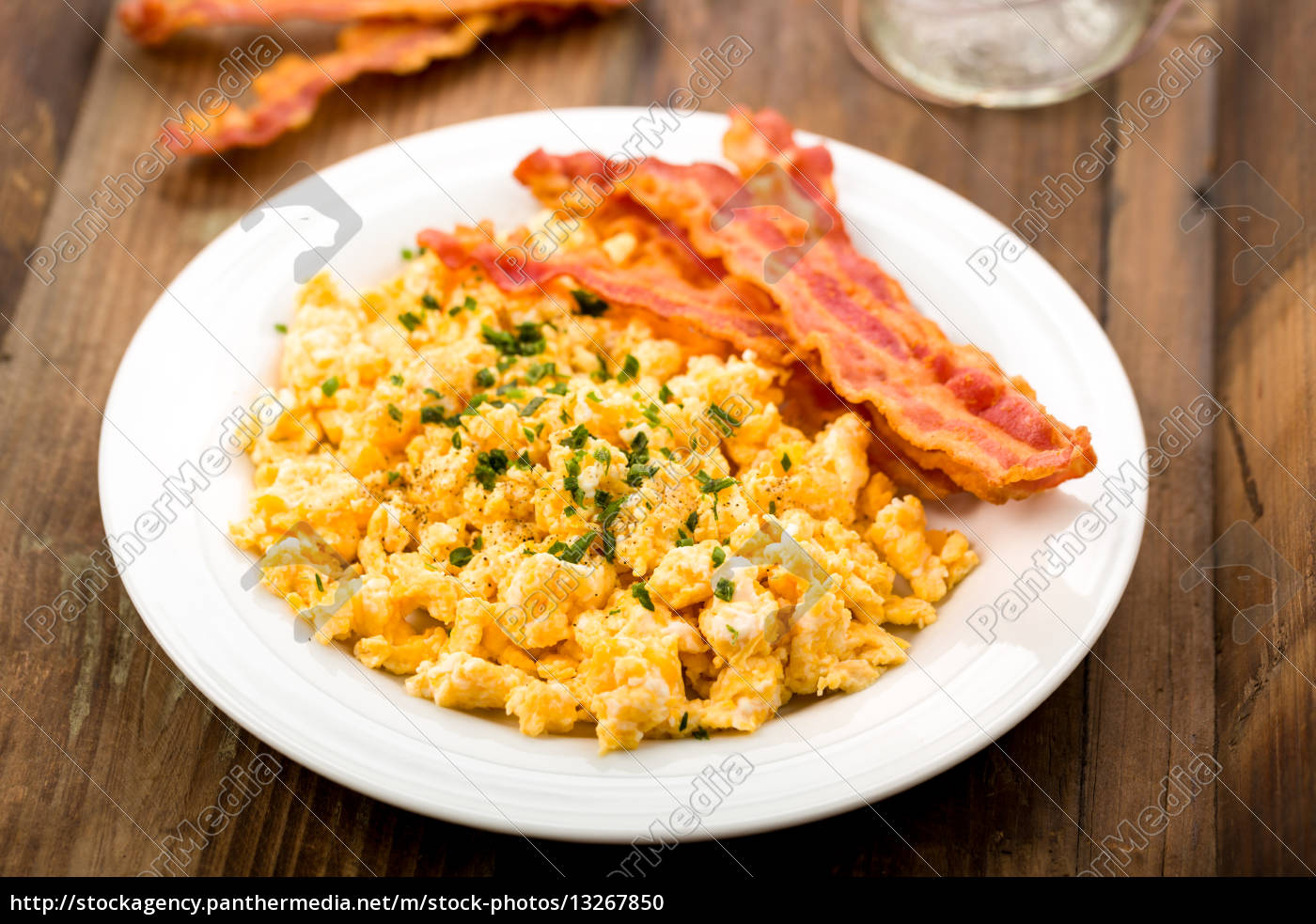 Bacon With Scrambled Eggs Stock Image Panthermedia Stock Agency