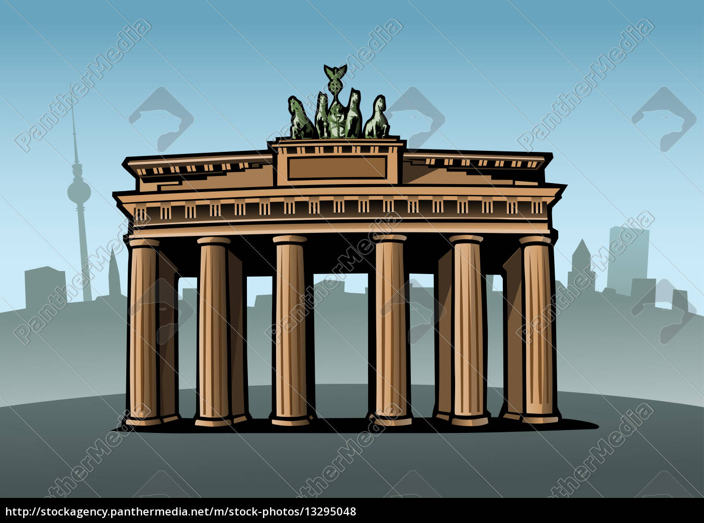Бранденбургские ворота Берлин вектор